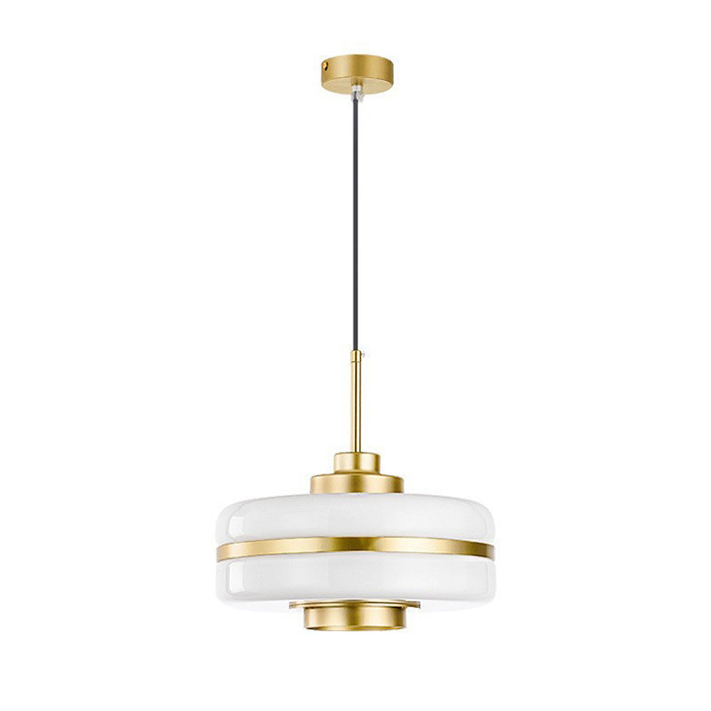 Nordic Glass And Metal Pendant Lamp By Nyra With Warm LED Glow | Snurv