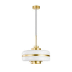 Nordic Glass And Metal Pendant Lamp By Nyra With Warm LED Glow | Snurv