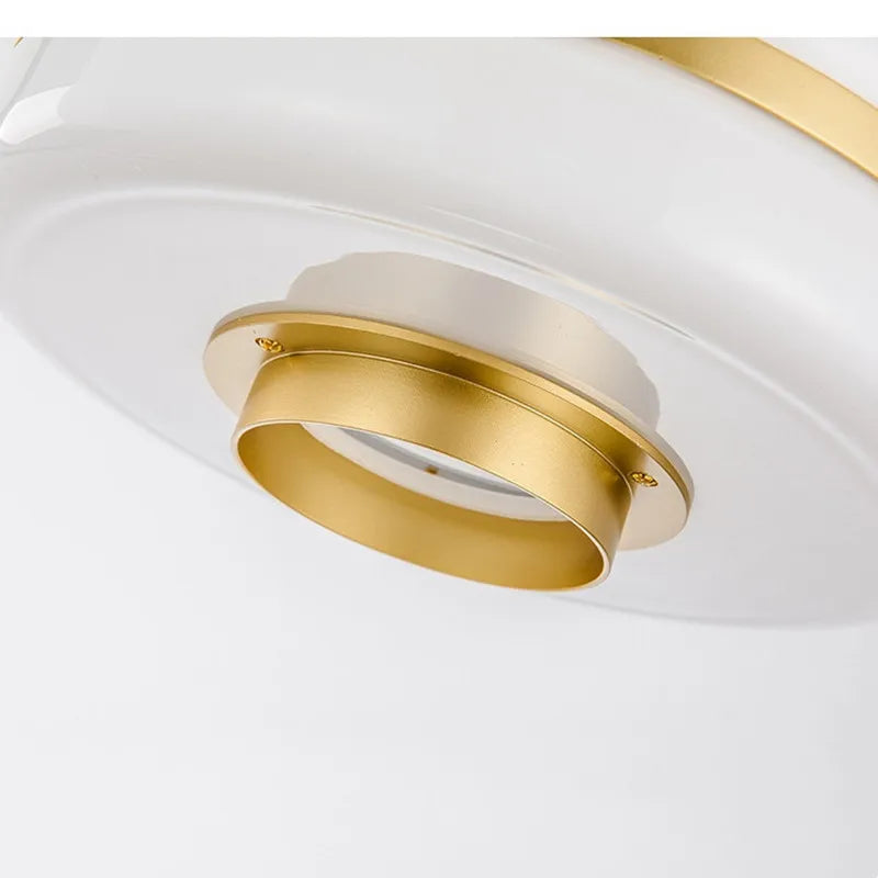 Nordic Glass And Metal Pendant Lamp By Nyra With Warm LED Glow | Snurv