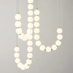 Novaelle Elegant Brass and Metal and Acrylic Chandelier Necklace | Snurv