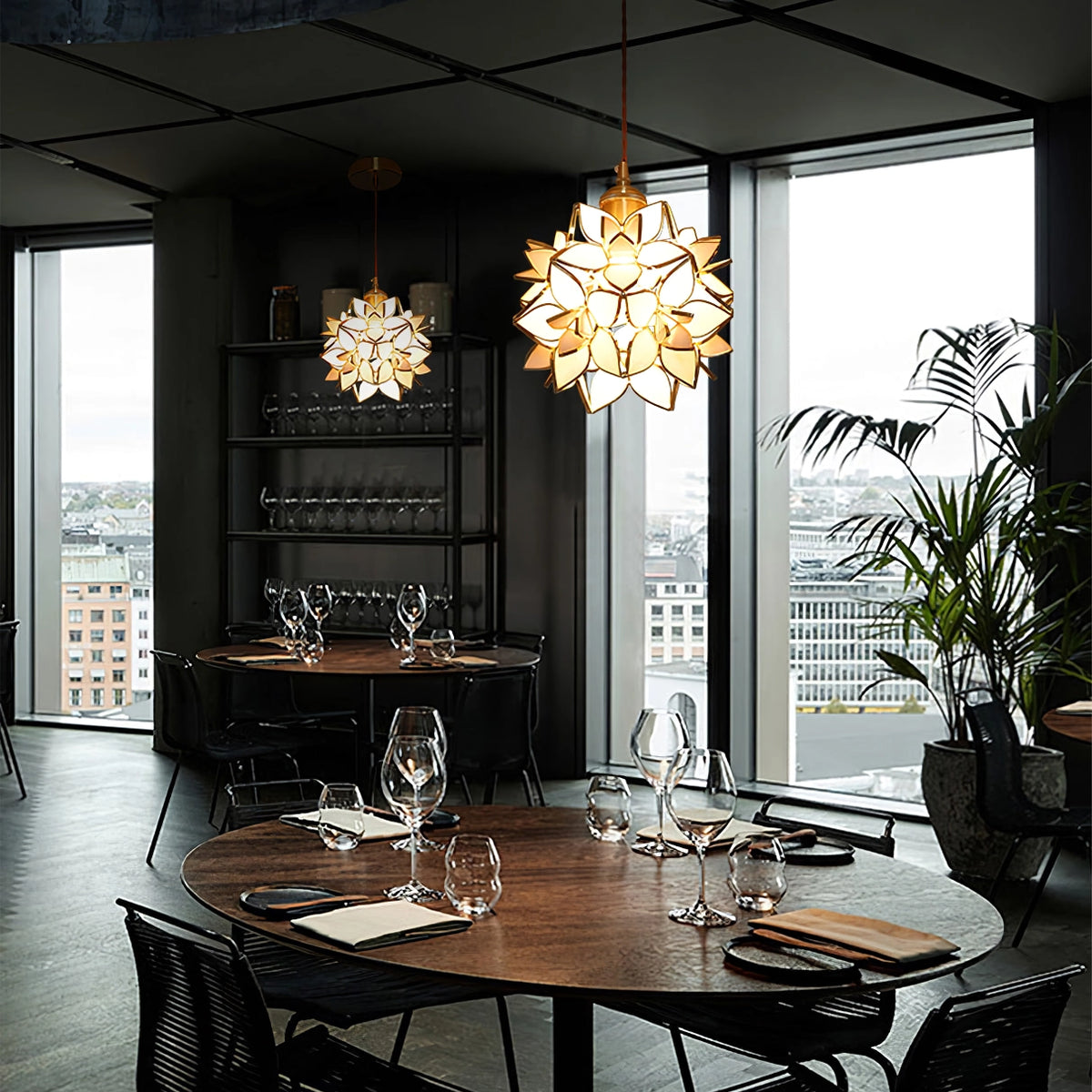 Calyra Capiz Pendant Light Handcrafted Natural Hanging Shell Lamp | Snurv