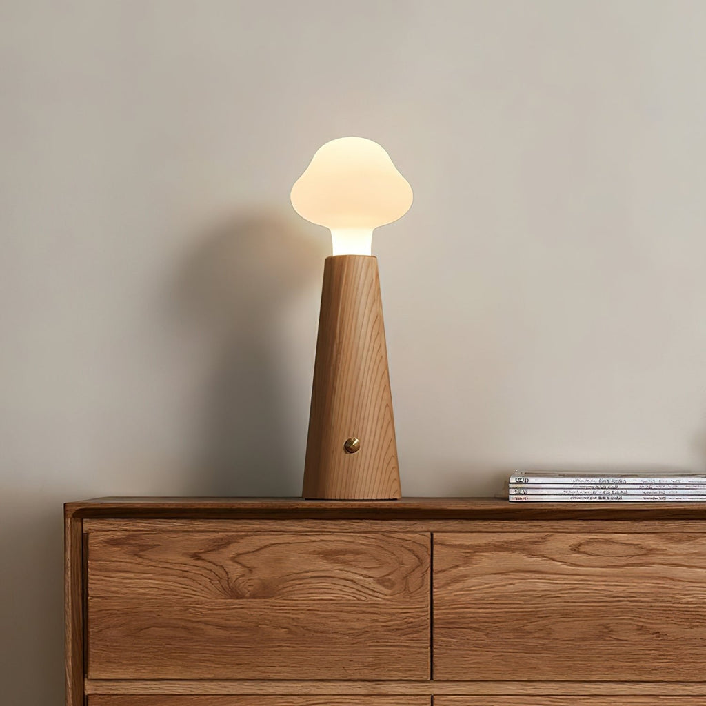 Lyrae Lumina Table Lamp in Metal Wood and Acrylic Finish | Snurv