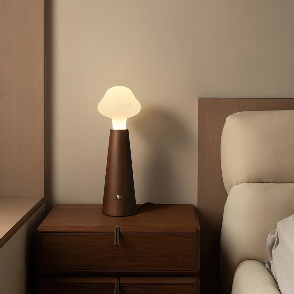 Lyrae Lumina Table Lamp in Metal Wood and Acrylic Finish | Snurv