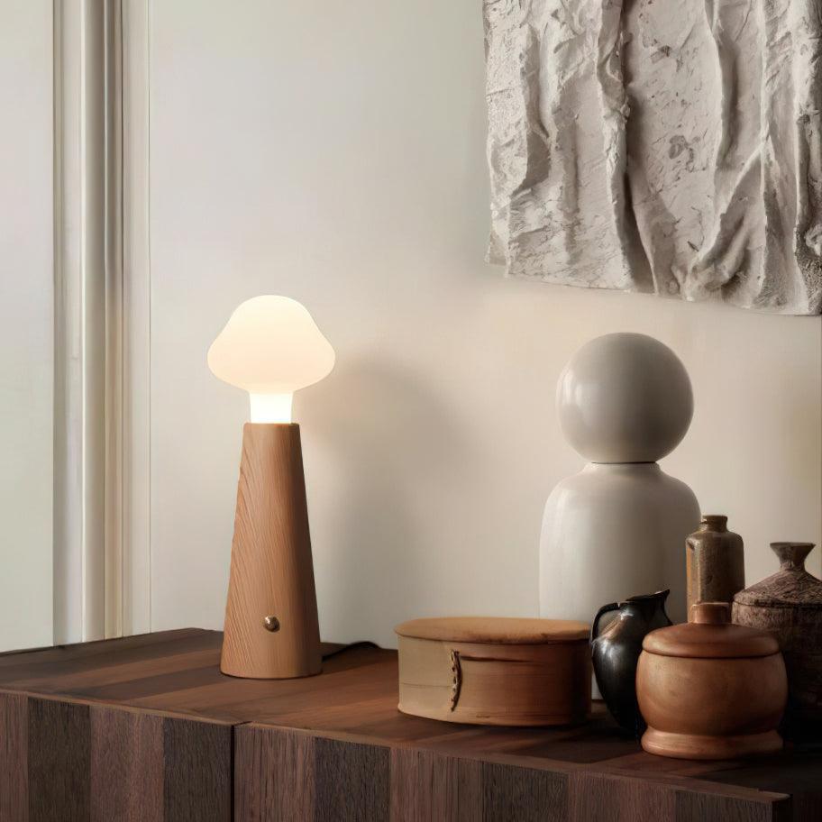 Lyrae Lumina Table Lamp in Metal Wood and Acrylic Finish | Snurv