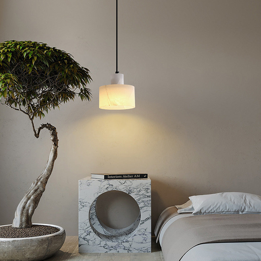 Nordin White Marble Pendant Light for Scandinavian Interiors | Snurv