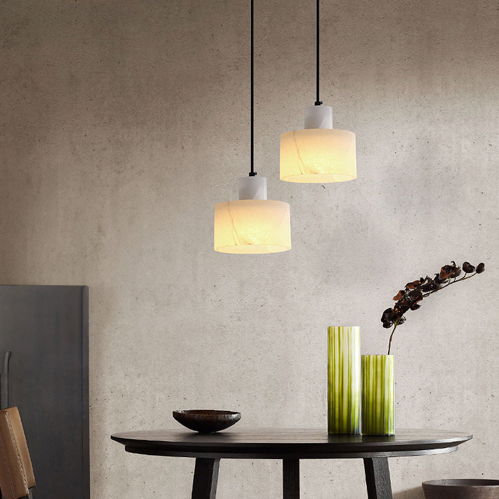 Nordin White Marble Pendant Light for Scandinavian Interiors | Snurv