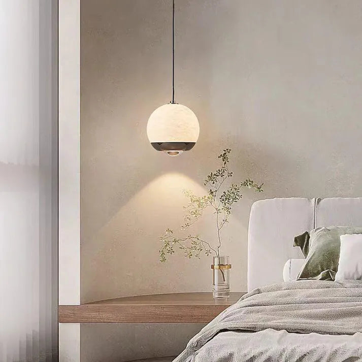 Solara Marble and Alabaster Luster Lamp in Scandinavian Style | Snurv