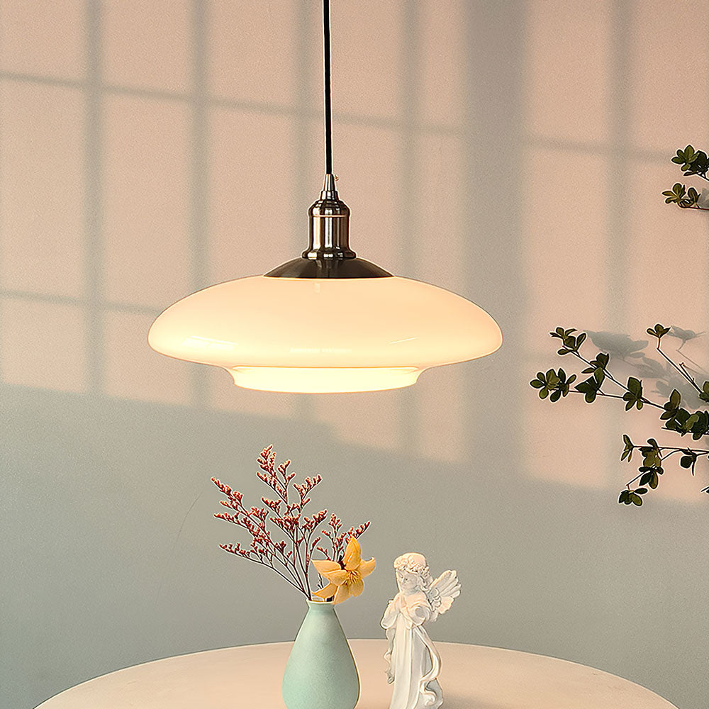 Aurelia White Glass Pendant Light For Contemporary Kitchens | Snurv