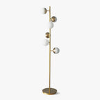 Elara LED Boom Lamp With Glass Orbs On Golden Pole | Snurv