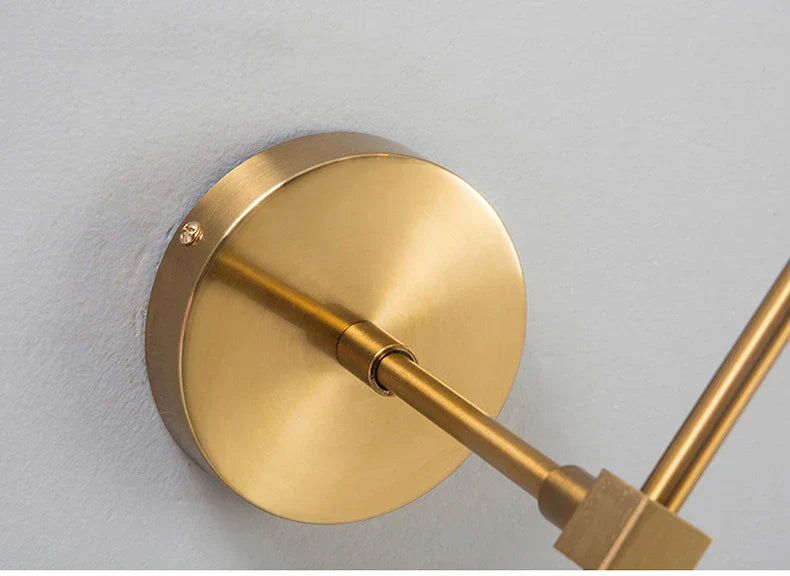 Glass Torch Wall Light in Brass | Knesse