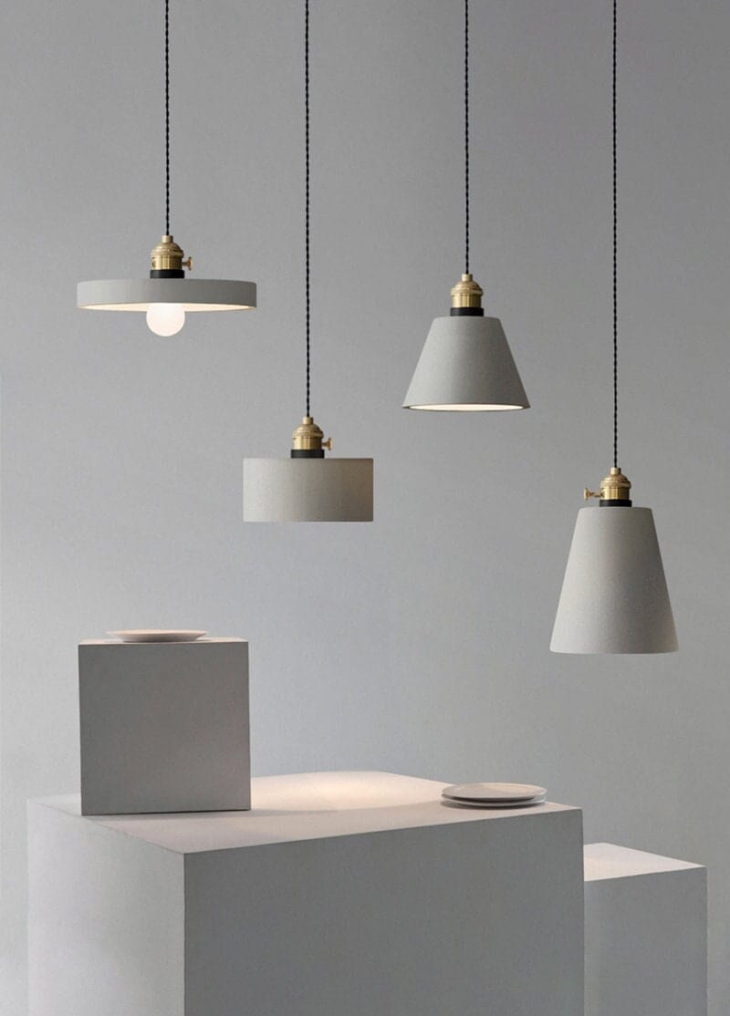 Kelda Handcrafted Cement Pendant LED Light in Nordic Style - Bulb Included | Knesse