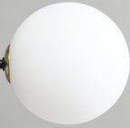 Novaelle Nordic Glass Ball Lampshade Ceiling Light In Polished Chrome | Snurv