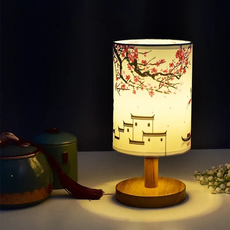 Aurelo Japandi Table Lamp With Subtle LED Illumination