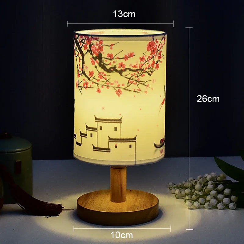 Aurelo Japandi Table Lamp With Subtle LED Illumination