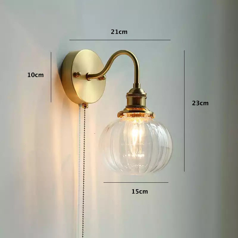 Mariselle Vintage Glass Globe Wall Light | Knesse