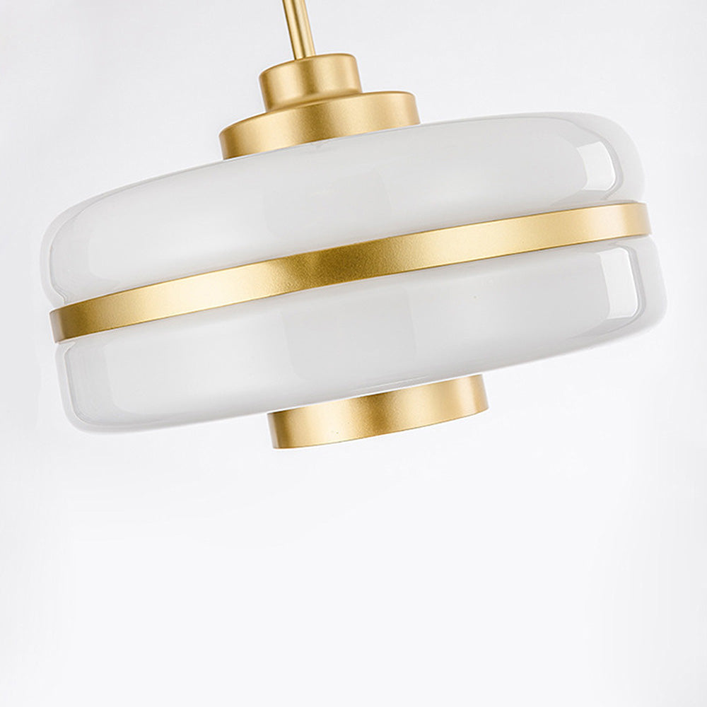 Nordic Glass And Metal Pendant Lamp By Nyra With Warm LED Glow | Snurv
