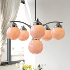Asteria Pink and White Round Chandelier for Elegant Ambience | Snurv