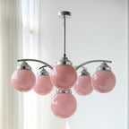 Asteria Pink and White Round Chandelier for Elegant Ambience | Snurv