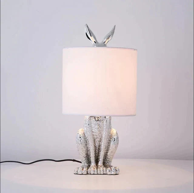 LunaWisp Rabbit Mask Lamp Whimsical Sculptural Light