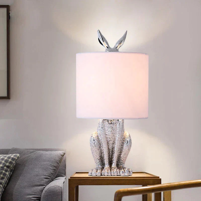 LunaWisp Rabbit Mask Lamp Whimsical Sculptural Light