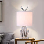 LunaWisp Rabbit Mask Lamp Whimsical Sculptural Light