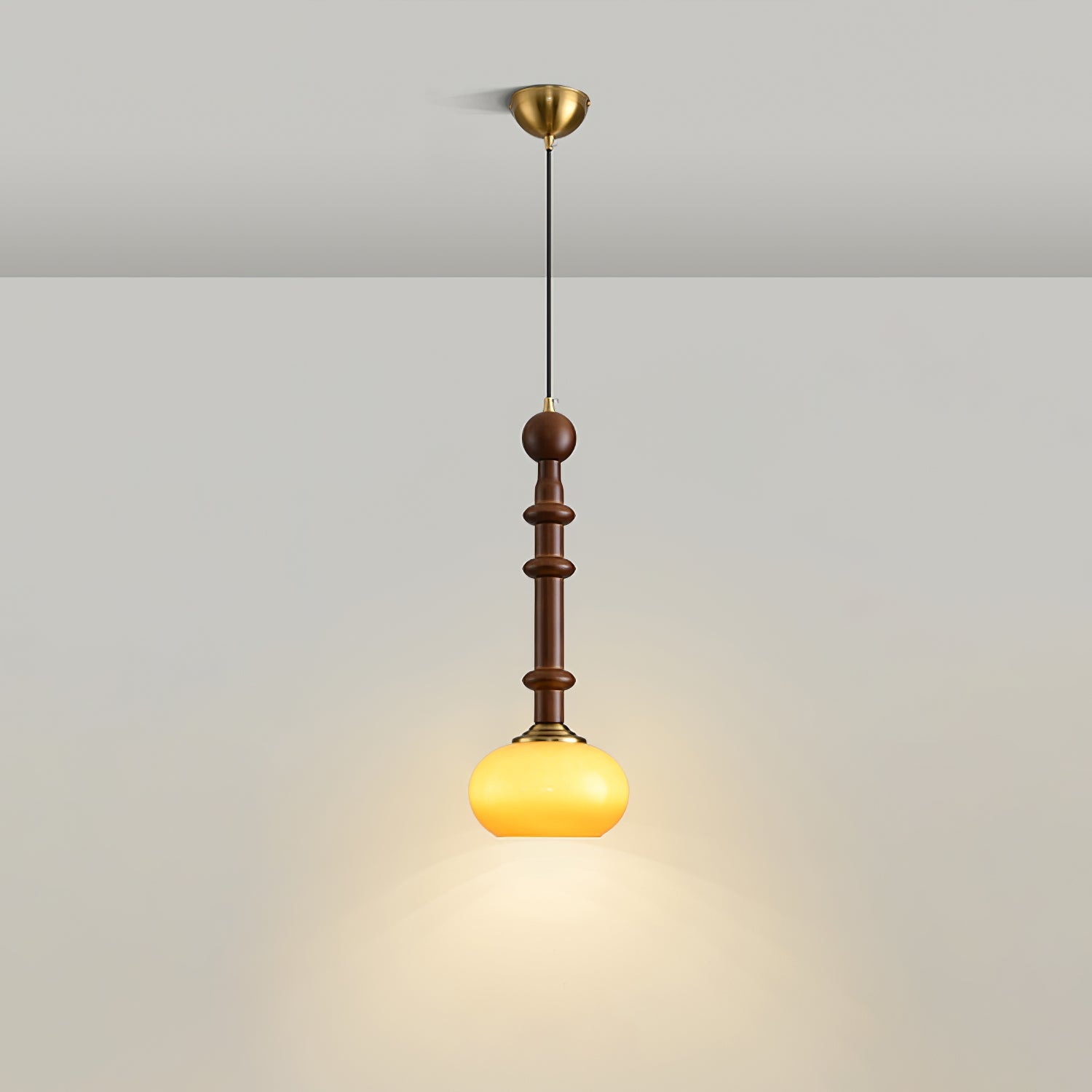 VeroLume Italian Style Pendant Lamp With Warm Glass Shade | Snurv