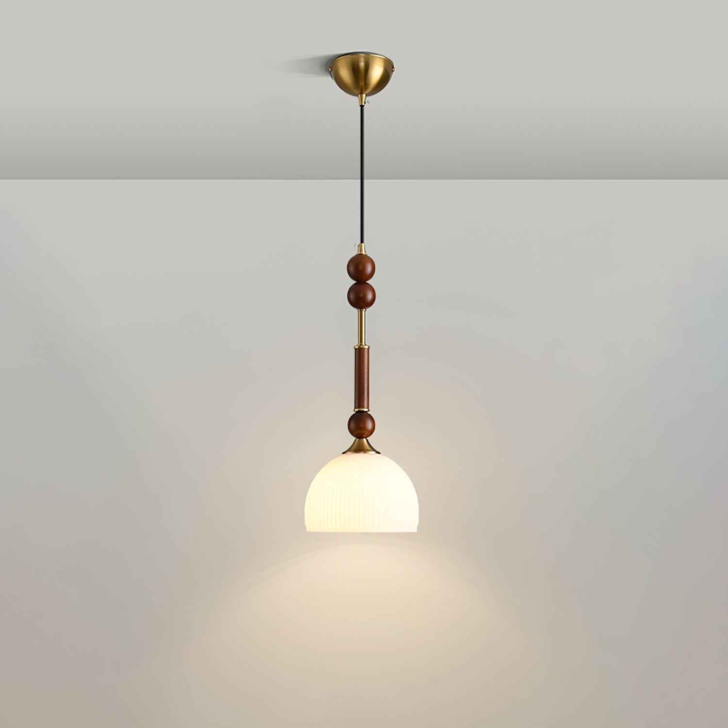 VeroLume Italian Style Pendant Lamp With Warm Glass Shade | Snurv