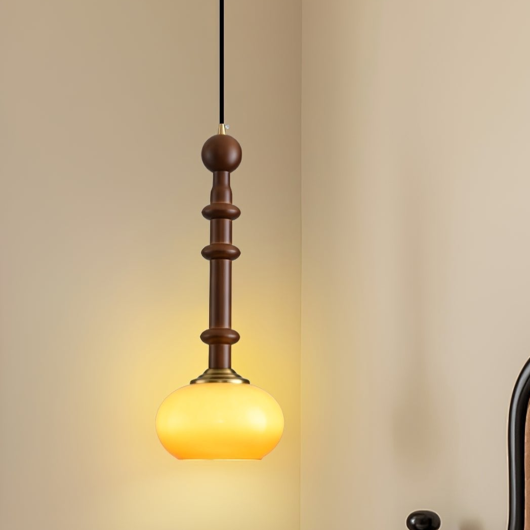 VeroLume Italian Style Pendant Lamp With Warm Glass Shade | Snurv