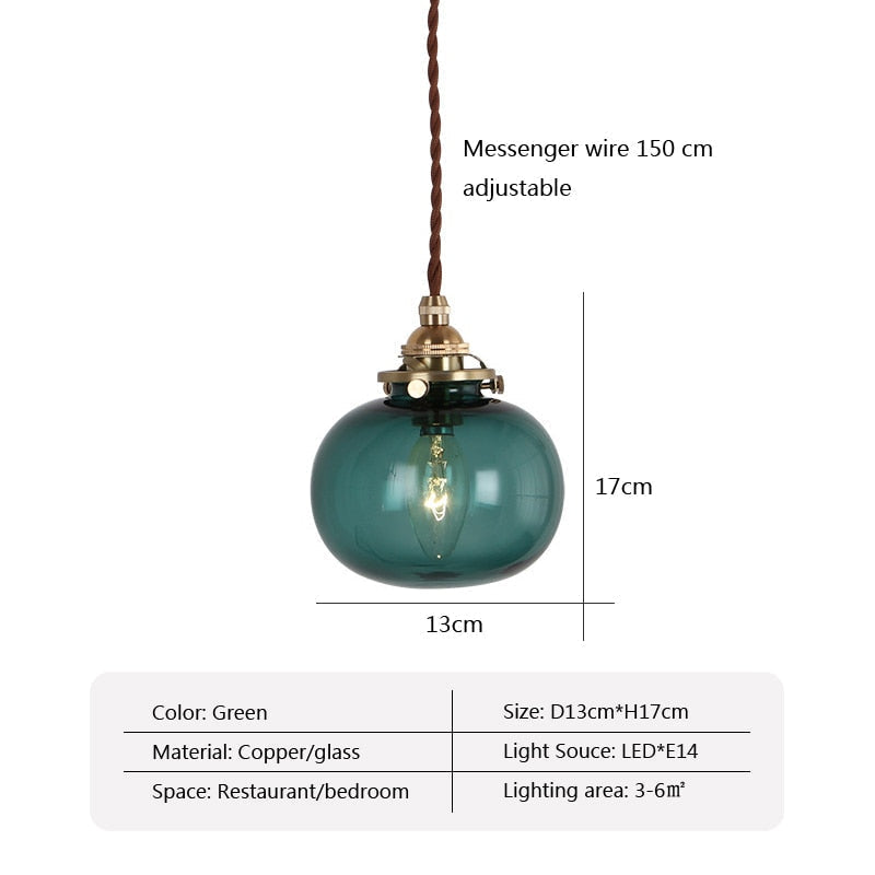Caelum Glass Pendant Light With Retro Style For Small Spaces | Snurv