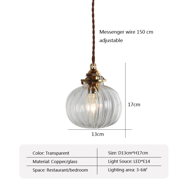 Caelum Glass Pendant Light With Retro Style For Small Spaces | Snurv