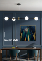 Novaelle Nordic Glass Ball Lampshade Ceiling Light In Polished Chrome | Snurv