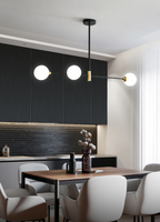 Novaelle Nordic Glass Ball Lampshade Ceiling Light In Polished Chrome | Snurv