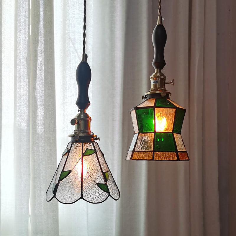 Mirella | Vintage Stained Glass LED Pendant Light, Bulb Included | Knesse