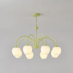 Aurelo Tulip-Inspired Matcha Chandelier In Calm Tones | Snurv