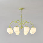 Aurelo Tulip-Inspired Matcha Chandelier In Calm Tones | Snurv