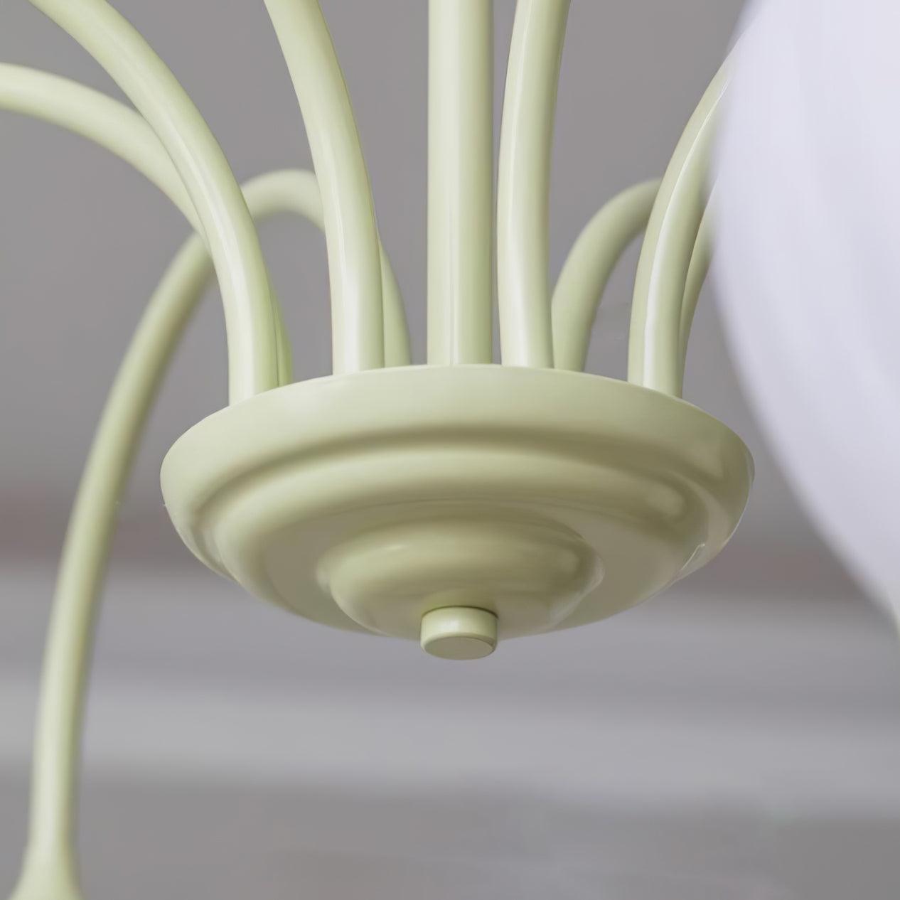 Aurelo Tulip-Inspired Matcha Chandelier In Calm Tones | Snurv