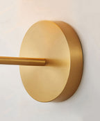 Kestrel Upright Milky Glass Ball LED Wall Sconce in Brushed Brass Finish, Mid-Century Modern Style | Knesse