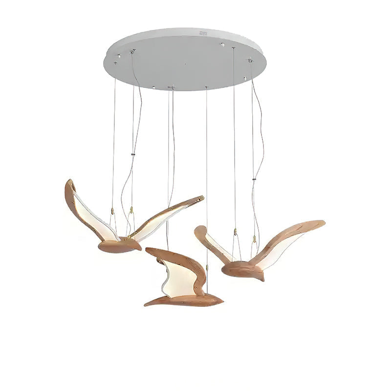 Lyrael Glass Chandelier Crafted From Metal Wood And Acrylic | Snurv