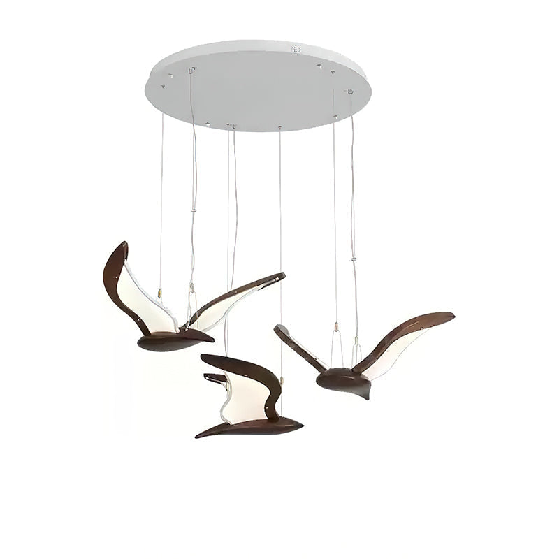 Lyrael Glass Chandelier Crafted From Metal Wood And Acrylic | Snurv