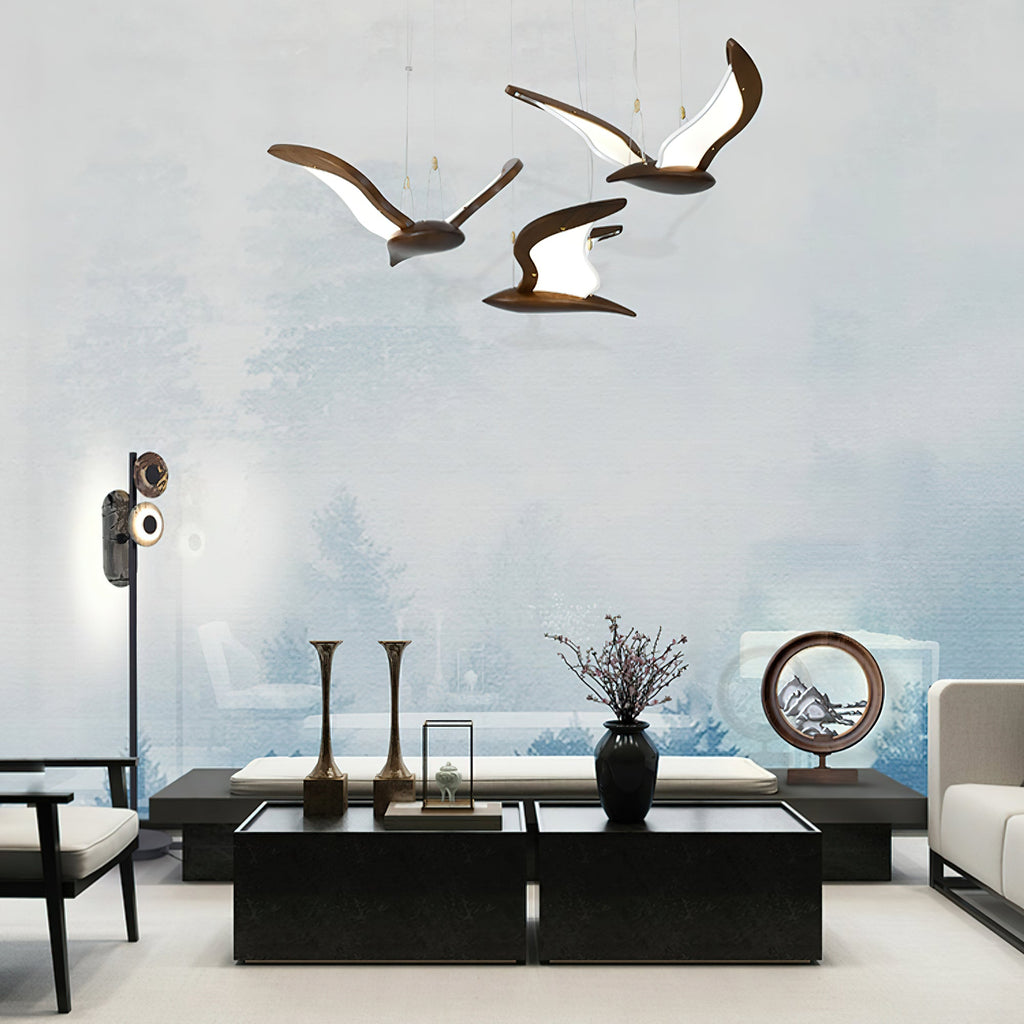 Lyrael Glass Chandelier Crafted From Metal Wood And Acrylic | Snurv