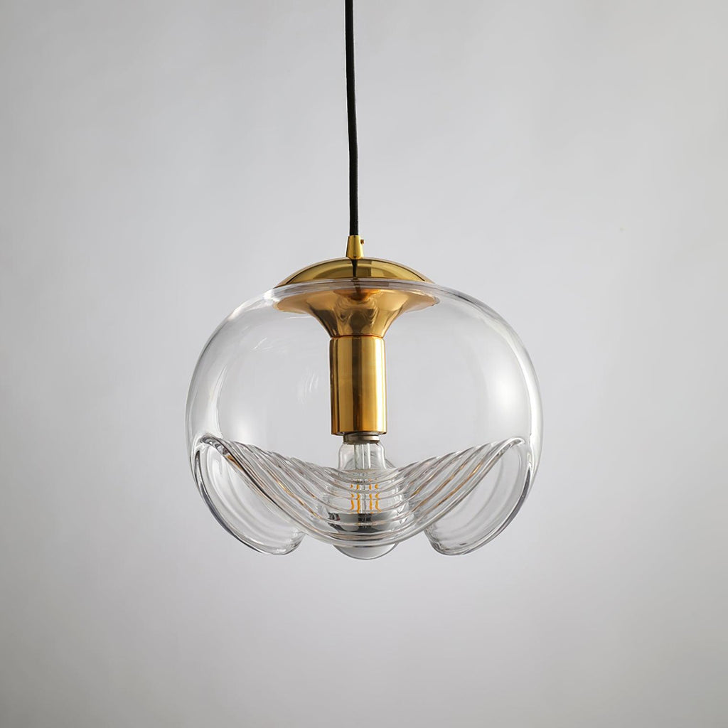 NyraWave Waveform Pendant Light in Iron and Glass Design | Snurv