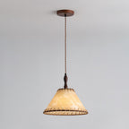 SylvaLume Wood Pendant Lamp With Fabric Accent And Warm Glow | Snurv