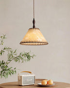 SylvaLume Wood Pendant Lamp With Fabric Accent And Warm Glow | Snurv
