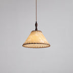 SylvaLume Wood Pendant Lamp With Fabric Accent And Warm Glow | Snurv