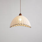 SylvaLume Wood Pendant Lamp With Fabric Accent And Warm Glow | Snurv
