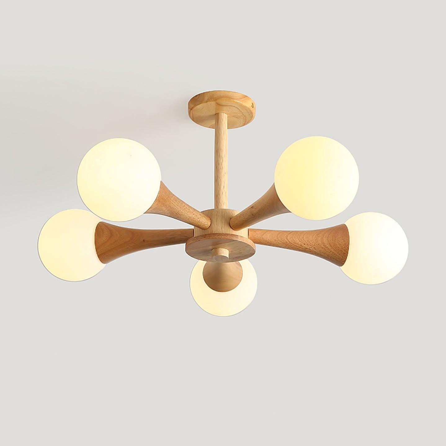 Kairo Wood Pendant Light Elegant Wooden Ceiling Fixture | Snurv