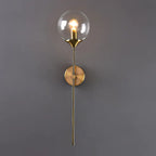 Glass Torch Wall Light in Brass | Knesse