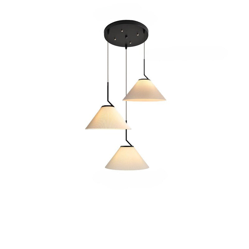 Velora Cream Pleated Pendant Lamp With Warm Light And Soft Scandinavian Style | Snurv