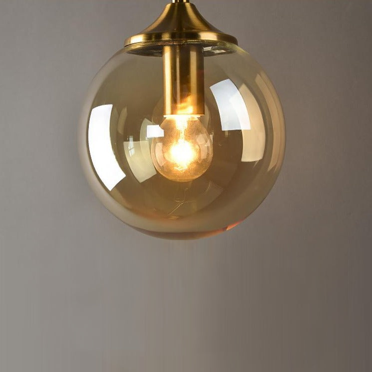 Glass Torch Wall Light in Brass | Knesse