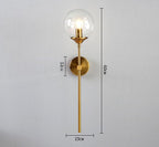 Glass Torch Wall Light in Brass | Knesse